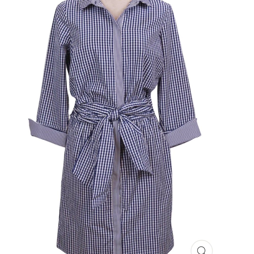 Gretchen Scott NWT Blue Gingham Dress - Picture 3 of 9